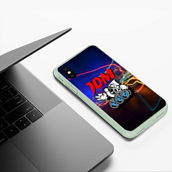 Чехол iPhone XS Max матовый JDM style - engine - gesture, цвет: 3D-салатовый — фото 2