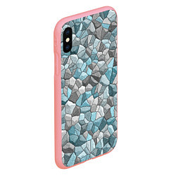 Чехол iPhone XS Max матовый Мозаика из цветных камней, цвет: 3D-баблгам — фото 2