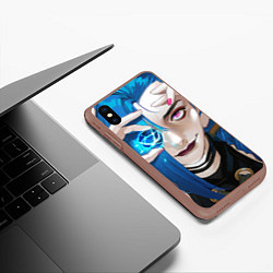 Чехол iPhone XS Max матовый Jinx crystall, цвет: 3D-коричневый — фото 2