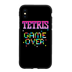 Чехол iPhone XS Max матовый Tetris - Game Over