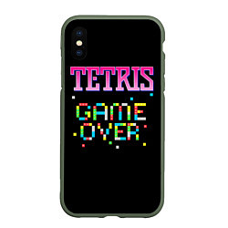 Чехол iPhone XS Max матовый Tetris - Game Over