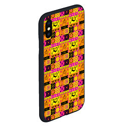 Чехол iPhone XS Max матовый Colored patterned ornament, цвет: 3D-черный — фото 2