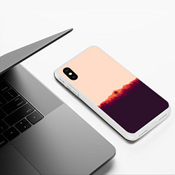 Чехол iPhone XS Max матовый Контрастный пейзаж, цвет: 3D-белый — фото 2