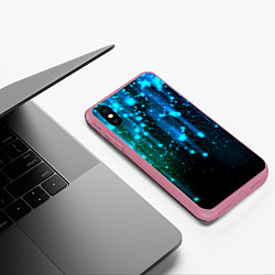 Чехол iPhone XS Max матовый Space - starfall, цвет: 3D-малиновый — фото 2