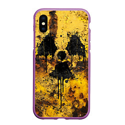 Чехол iPhone XS Max матовый Rusty radiation, цвет: 3D-фиолетовый