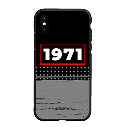 Чехол iPhone XS Max матовый 1971 - в красной рамке на темном