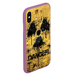 Чехол iPhone XS Max матовый Danger radiation, цвет: 3D-фиолетовый — фото 2