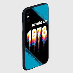 Чехол iPhone XS Max матовый Made in 1978: liquid art, цвет: 3D-черный — фото 2