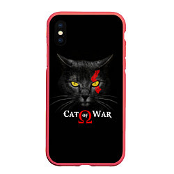 Чехол iPhone XS Max матовый Cat of war collab
