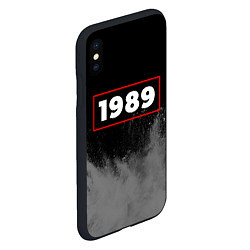 Чехол iPhone XS Max матовый 1989 - в красной рамке на темном, цвет: 3D-черный — фото 2