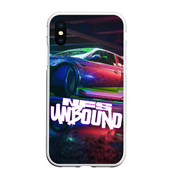 Чехол iPhone XS Max матовый NFS unbound nissan drift, цвет: 3D-белый