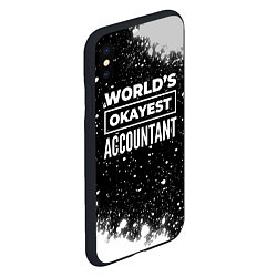Чехол iPhone XS Max матовый Worlds okayest accountant - dark, цвет: 3D-черный — фото 2