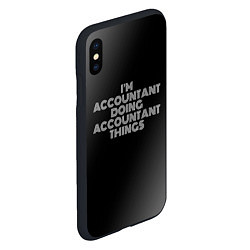 Чехол iPhone XS Max матовый Im accountant doing accountant things: на темном, цвет: 3D-черный — фото 2