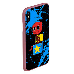 Чехол iPhone XS Max матовый Бокси Бу: персонаж Поппи Плейтайм, цвет: 3D-малиновый — фото 2