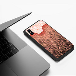 Чехол iPhone XS Max матовый Multi- faceted pattern, цвет: 3D-черный — фото 2