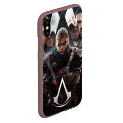 Чехол iPhone XS Max матовый Assassins Creed Eivor, цвет: 3D-коричневый — фото 2