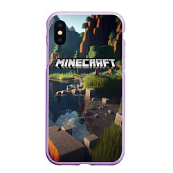 Чехол iPhone XS Max матовый Minecraft real life