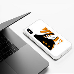 Чехол iPhone XS Max матовый Мугивара Луффи, цвет: 3D-белый — фото 2