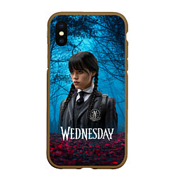 Чехол iPhone XS Max матовый Wednesday таинственный лес