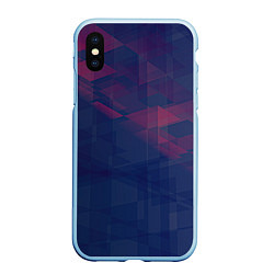 Чехол iPhone XS Max матовый Абстрактный прозрачный стеклянный фиолетовый патте