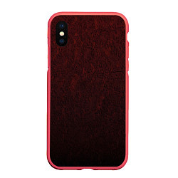 Чехол iPhone XS Max матовый Бордо, цвет: 3D-красный