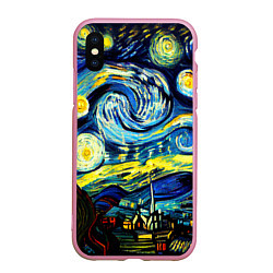 Чехол iPhone XS Max матовый Винсент ван Гог, звездная ночь