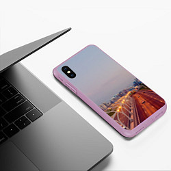 Чехол iPhone XS Max матовый Санкт-Петербург: Васильевский остров, цвет: 3D-сиреневый — фото 2