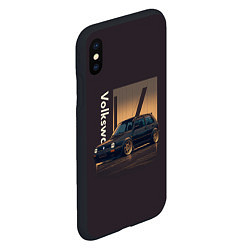 Чехол iPhone XS Max матовый Volkswagen Golf class, цвет: 3D-черный — фото 2