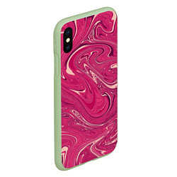 Чехол iPhone XS Max матовый Яркая волна, цвет: 3D-салатовый — фото 2