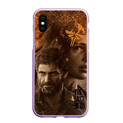 Чехол iPhone XS Max матовый Джоэл и Элли - The Last of Us, цвет: 3D-сиреневый