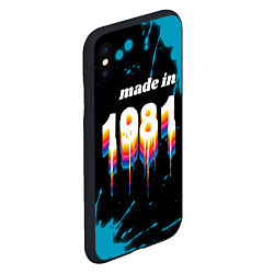 Чехол iPhone XS Max матовый Made in 1981: liquid art, цвет: 3D-черный — фото 2