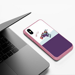 Чехол iPhone XS Max матовый Наконец-то льзя!, цвет: 3D-малиновый — фото 2