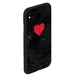 Чехол iPhone XS Max матовый Black Valentin, цвет: 3D-черный — фото 2