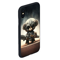 Чехол iPhone XS Max матовый Cute animal with a gun, цвет: 3D-черный — фото 2