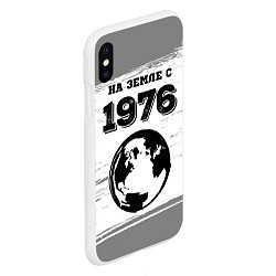 Чехол iPhone XS Max матовый На Земле с 1976: краска на светлом, цвет: 3D-белый — фото 2