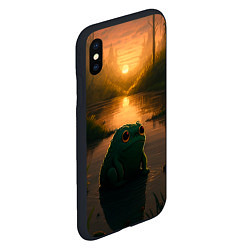 Чехол iPhone XS Max матовый Лягушонок Пепе у себя дома, цвет: 3D-черный — фото 2