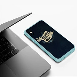Чехол iPhone XS Max матовый Северный флот винтаж, цвет: 3D-мятный — фото 2