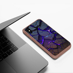 Чехол iPhone XS Max матовый Светящаяся неоновая лава, цвет: 3D-коричневый — фото 2