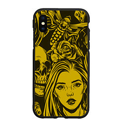 Чехол iPhone XS Max матовый Chicano style, цвет: 3D-черный