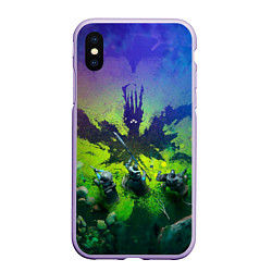 Чехол iPhone XS Max матовый Destiny 2 рейд, цвет: 3D-светло-сиреневый