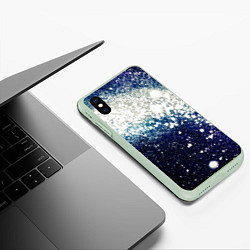 Чехол iPhone XS Max матовый Необъятные просторы вселенной, цвет: 3D-салатовый — фото 2