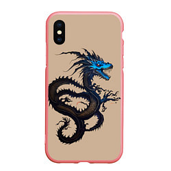 Чехол iPhone XS Max матовый Irezumi - японский дракон, цвет: 3D-баблгам