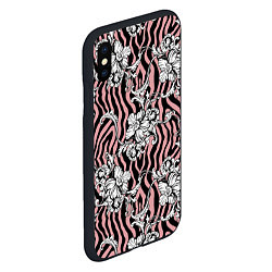 Чехол iPhone XS Max матовый Floral pattern - vanguard, цвет: 3D-черный — фото 2