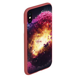 Чехол iPhone XS Max матовый Теория взрыва, цвет: 3D-красный — фото 2