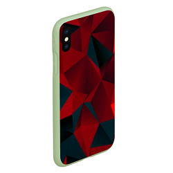 Чехол iPhone XS Max матовый Битва кубов красный и черный, цвет: 3D-салатовый — фото 2