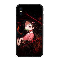 Чехол iPhone XS Max матовый Nezuko Demon Slayer art