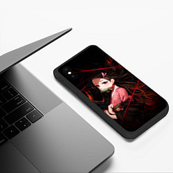 Чехол iPhone XS Max матовый Nezuko Demon Slayer art, цвет: 3D-черный — фото 2