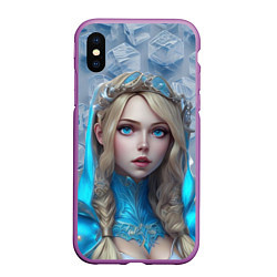 Чехол iPhone XS Max матовый Dota 2 Crystal Maiden, цвет: 3D-фиолетовый