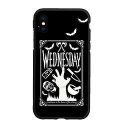 Чехол iPhone XS Max матовый Wednesday - thing, цвет: 3D-черный