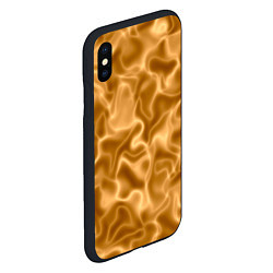 Чехол iPhone XS Max матовый Золотой шелк, цвет: 3D-черный — фото 2